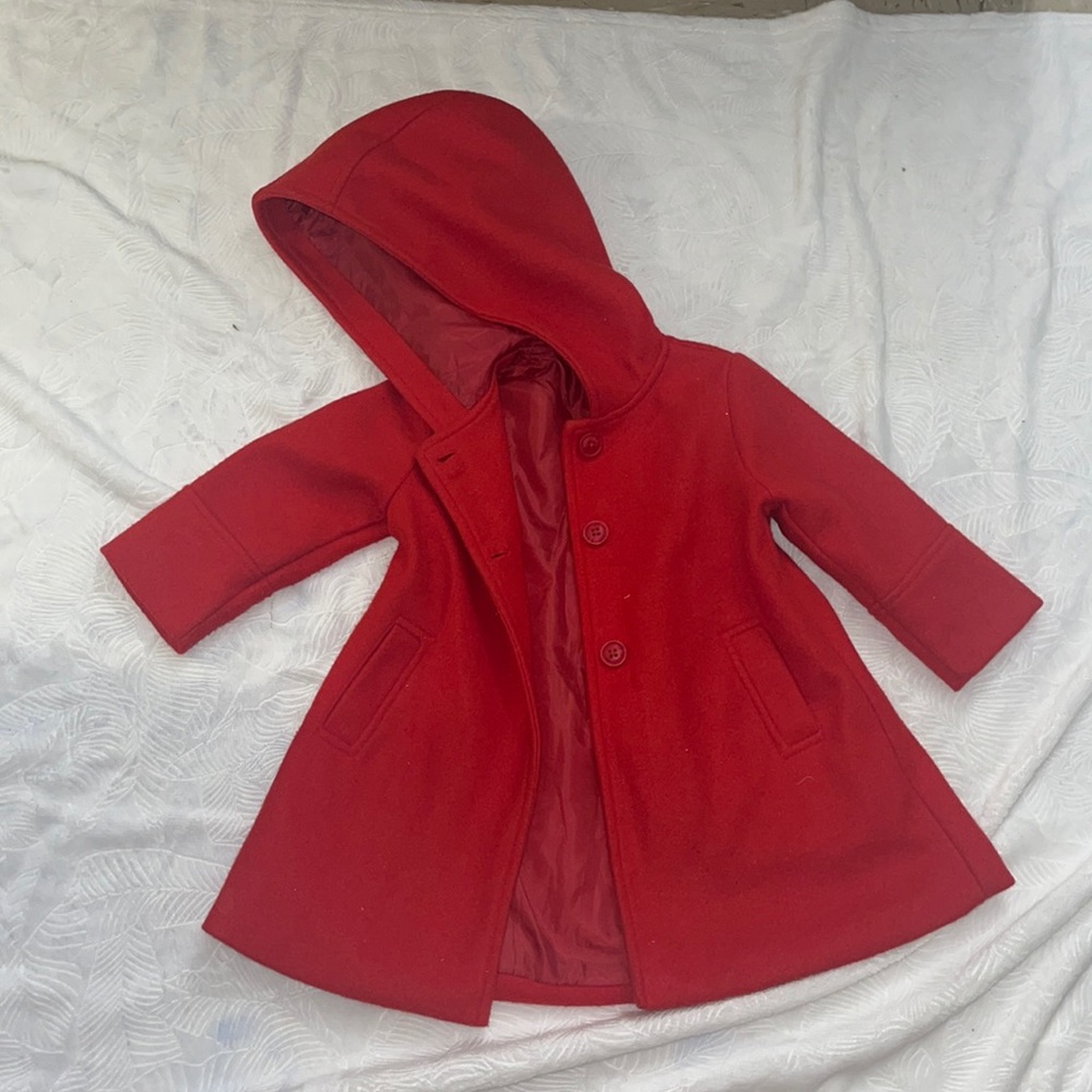 Shein Red toddler peak coat 1-2yrs old